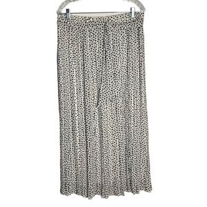 Joie Dalmatian Print Accordion Pleated Maxi Skirt • XL